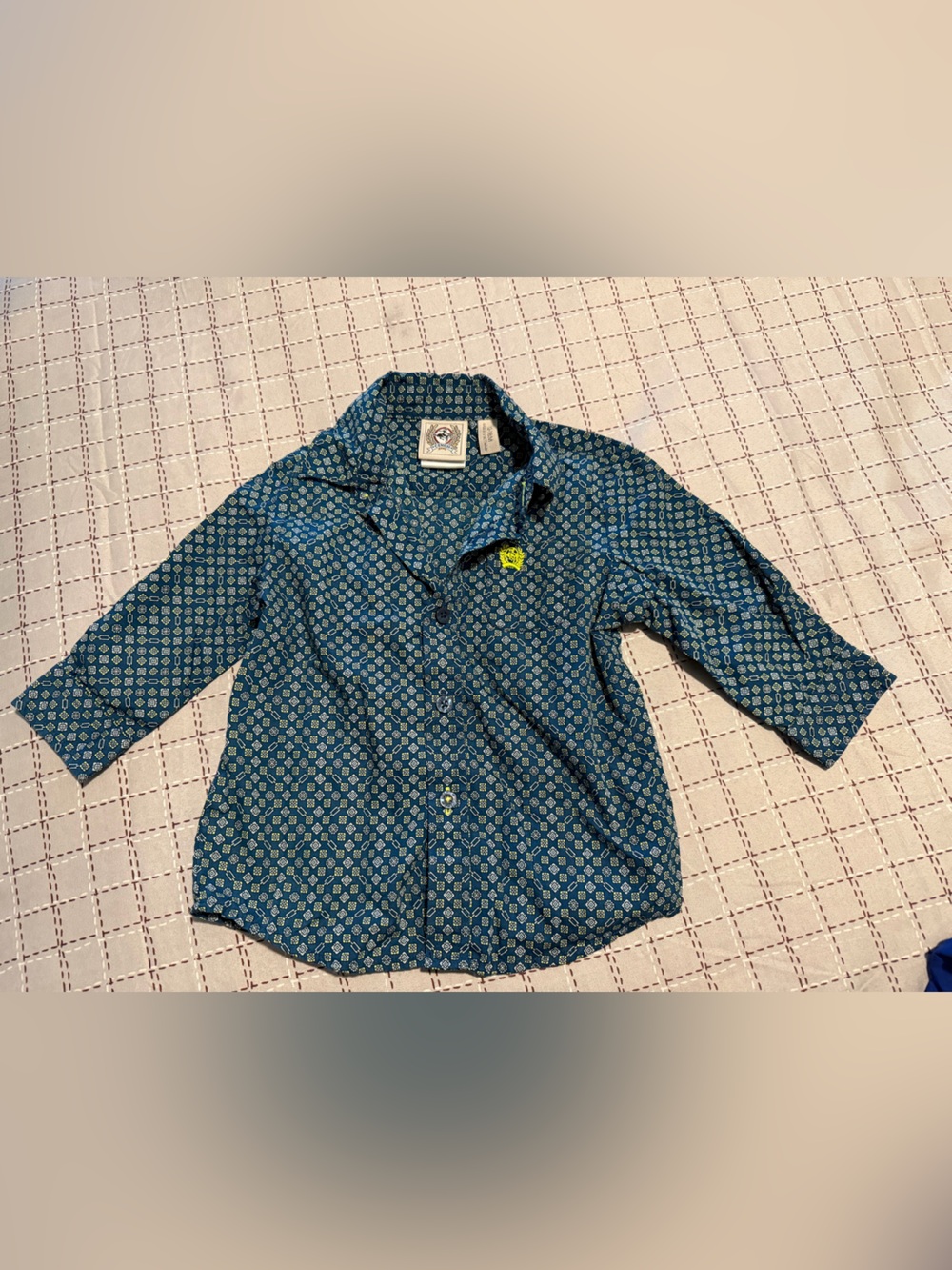 Cinch Boys Blue Geometric Button-Down Shirt